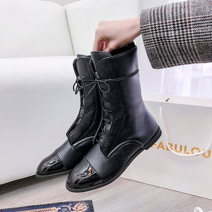 Bottines À Talons En Simili Cuir Pour Femme